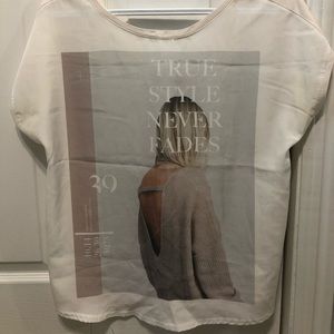 Light t shirt with open back